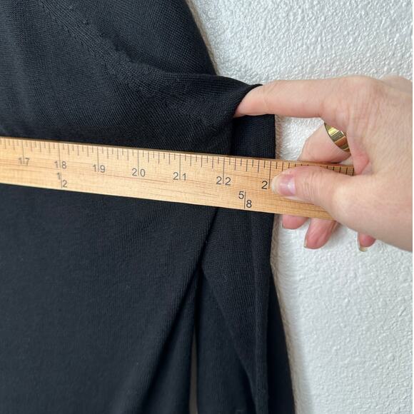 Zara Black Round Neck Long Sleeve Lightweight Thin Sweater Jumper L - Picture 10 of 11